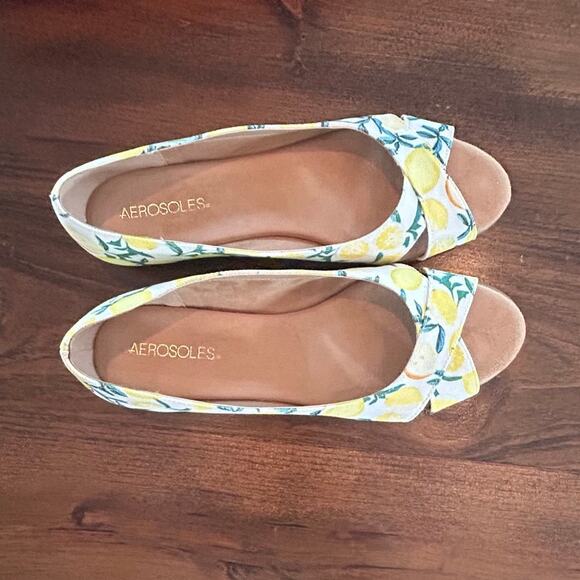 Aerosoles Women's Silver Platter Flat Lemon's Memory Foam Padded Womens Size 9.5 - Picture 5 of 11
